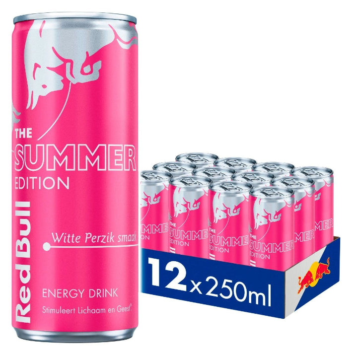 Red Bull Summer Edition White Peach tray (12 stuks)