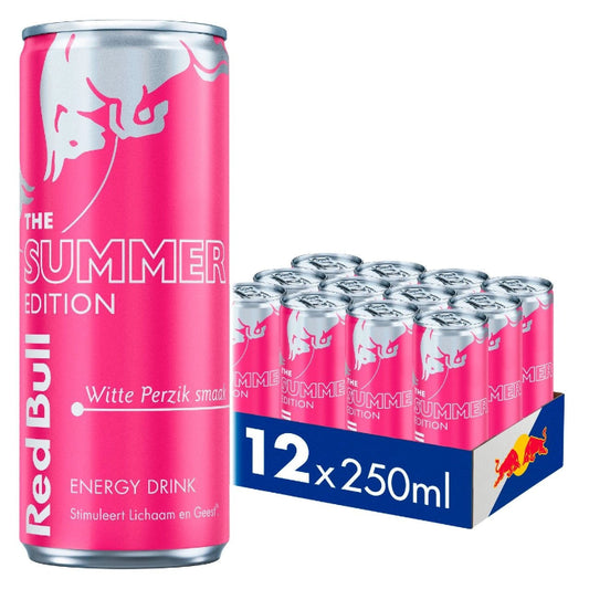 Red Bull Summer Edition White Peach tray (12 stuks)